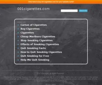 001Cigarettes.com(Cigar & Cigarette News Online) Screenshot