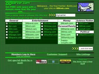 00Server.com(Get a custom domain name) Screenshot