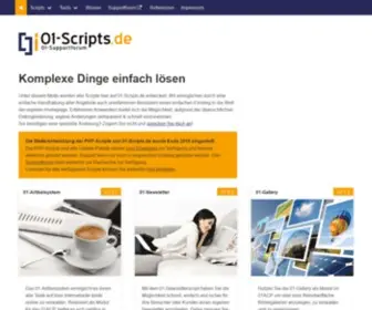 01-Scripts.de(PHP-Scripte, MySQL und mehr) Screenshot