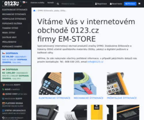 0123.cz(DYMO štítkovače) Screenshot