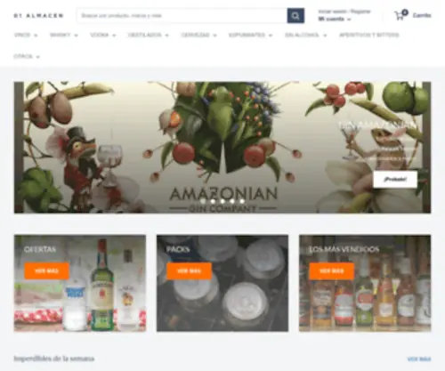 01Almacen.com.ar(La mejor y mas grande selección de bebidas en Argentina) Screenshot