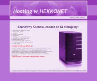 098.pl(Hosting w HEKKONET) Screenshot