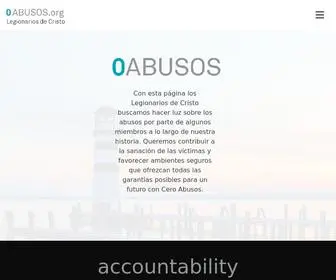 0Abusos.org(0 Abusos Legionarios de Cristo) Screenshot