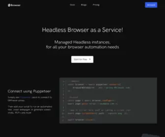 0Browser.com(Headless Browser as a Service) Screenshot