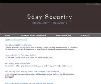 0Daysecurity.com(The fastest resource to a proactive security) Screenshot