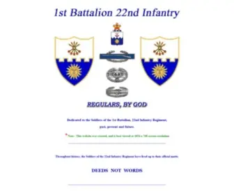 1-22Infantry.org(1st Battalion 22nd Infantry) Screenshot