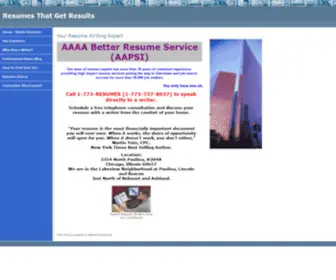 1-773-Resumes.com(AAAA Better Resume ServiceRESUMES) Screenshot