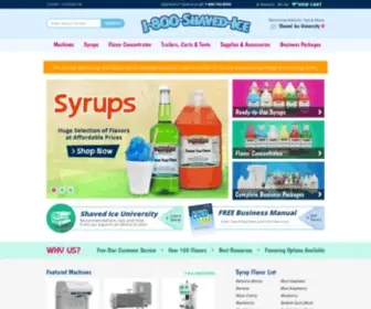 1-800-Shaved-Ice.com(Shaved Ice & Snow Cone Business Supplier) Screenshot