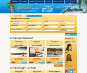 1-Cestovna.sk(Cestovná agentúra predajca dovoleniek) Screenshot
