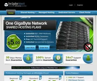 1-GB.net(One GigaByte Network home page) Screenshot