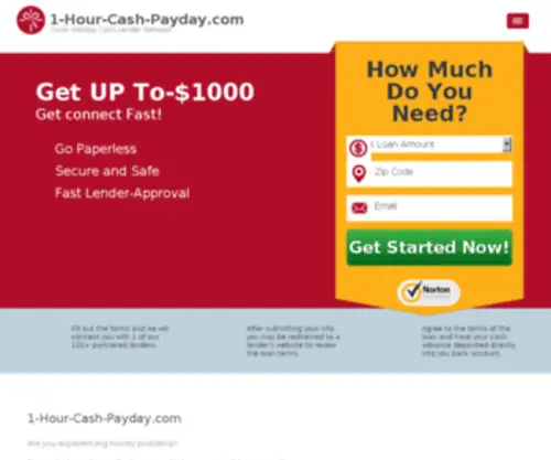 1-Hour-Cash-Payday.com(1 Hour Cash Payday) Screenshot