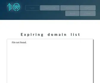 10-W.com(Expiring domain list) Screenshot