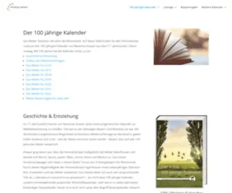 100-Jaehriger-Kalender.com(100 jähriger Kalender) Screenshot