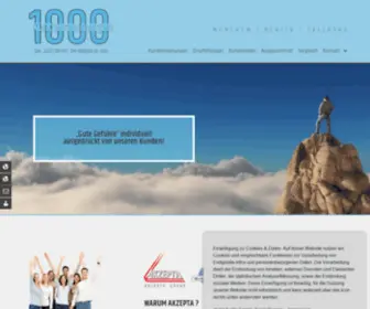 1000-Kundenmeinungen.eu(Uns interessen Ihre Kundenmeinungen über Akzepta Inkasso Group) Screenshot