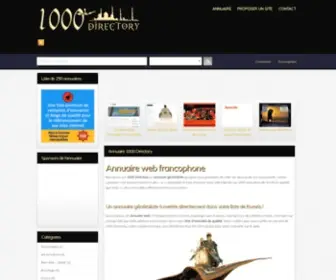 1000Directory.com(Annuaire web francophone 1000 Directory) Screenshot