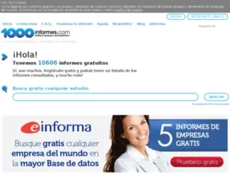 1000Informes.com(Buscador avanzado de informes y estudios de mercado en Internet) Screenshot