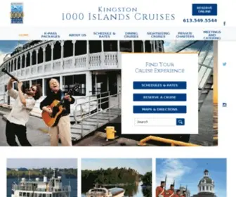 1000Islandscruises.on.ca(Thousand Islands Cruises & Kingston Trolley Attractions Fort Henry Packages) Screenshot