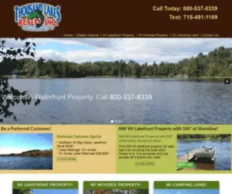 1000Lakes.com(Thousand Lakes Realty) Screenshot