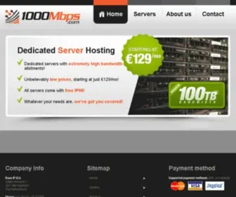 1000MBPS.com(100TB bandwidth) Screenshot