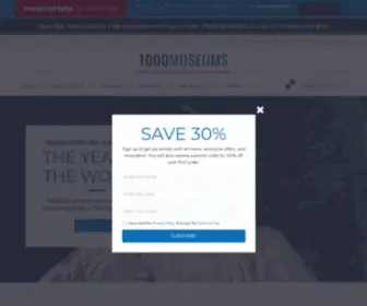 1000Museums.com(The World's Leading Retailer of Museum) Screenshot
