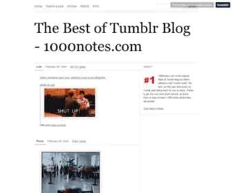 1000Notes.com(The Best of Tumblr Blognotes.com) Screenshot