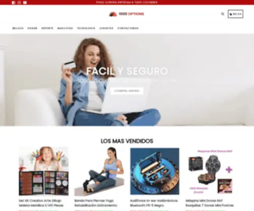 1000Options.com(InicioOptions Ideal para tus compras Online y productos favoritos) Screenshot