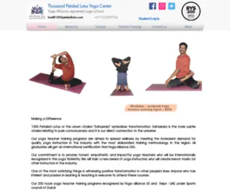 1000Petaledlotus.com(#1 RYT 200 Yoga Teacher Training & Yoga Classes in Dubai) Screenshot