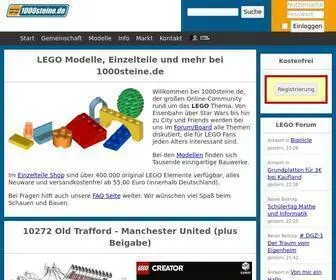 1000Steine.de(Die LEGO Seite ist eine deutschsprachige Plattform für LEGO Fans jeden Alters) Screenshot