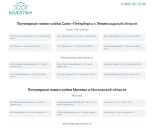 1001Novostroy.ru(1001 Novostroy) Screenshot