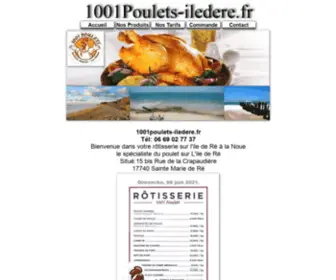 1001Poulets-Iledere.fr(Le spécialiste du poulet sur L'ile de RéSitué) Screenshot