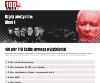 100Aferpis.pl(100 afer PiS! Każda wymaga wyjaśnienia) Screenshot