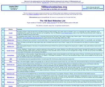 100Bestwebsites.org(100 Best Websites) Screenshot