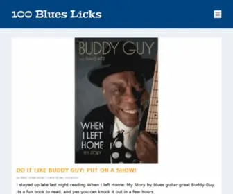 100Blueslicks.com(Blues Licks & Blues Guitar Lessons) Screenshot