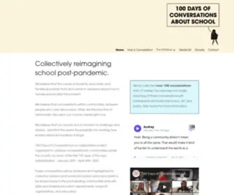 100Daysofconversations.org(100 Days of Conversations About School) Screenshot