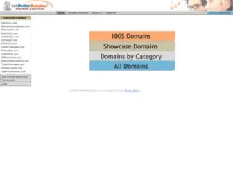 100DollarDomains.com(Any domain name for $ 100 only) Screenshot