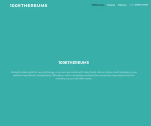 100Ethereums.com(100 Ethereums) Screenshot