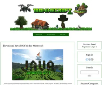 100Minecraft.com(100 Minecraft) Screenshot