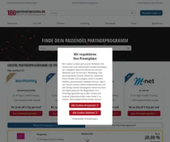 100Partnerprogramme.de(Partnerprogramme & Affiliate) Screenshot