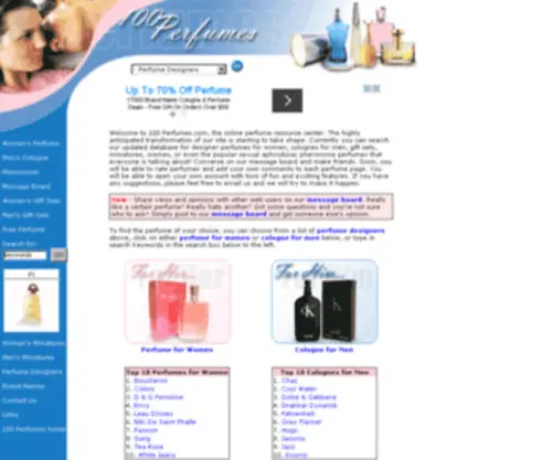 100Perfumes.com(100 Perfumes) Screenshot