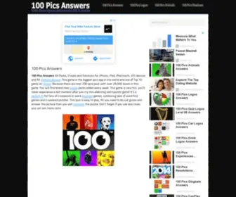 100Pics-Answers.org(100 Pics Answers) Screenshot