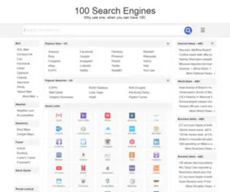 100Searchengines.com(100 Search Engines) Screenshot