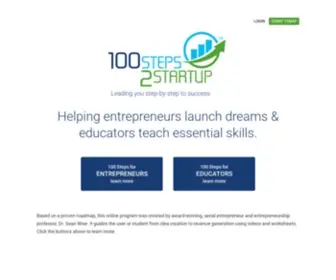 100Steps2Startup.com(100 Steps 2 Startup) Screenshot