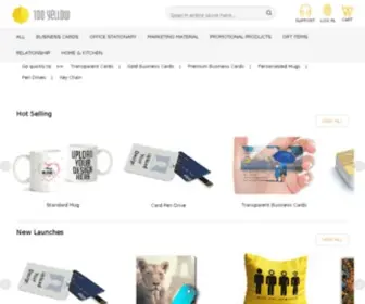 100Yellow.com(Best Customized Online Printing Services India for Business) Screenshot