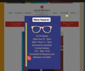 1010Optics.com(10/10 Optics at Madison Square Park in New York City) Screenshot