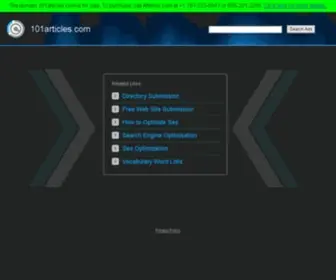 101Articles.com(My Affiliate Friendly Article Directory) Screenshot