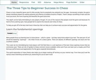 101Chesstips.com(The Three Tips to Beginner Success in Chess) Screenshot