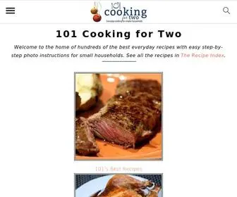 101Cookingfortwo.com(Cooking for Two and Small Households) Screenshot