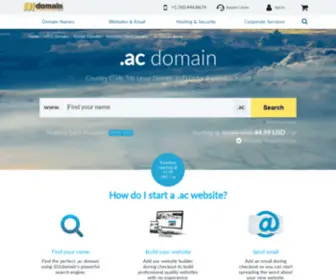 101Domain.ac(Ac Domain Registration) Screenshot