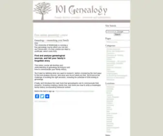 101Genealogy.com(101 Genealogy) Screenshot