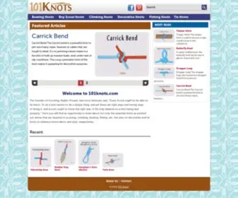 101Knots.com(Learn How to Tie Different Types of Knots) Screenshot